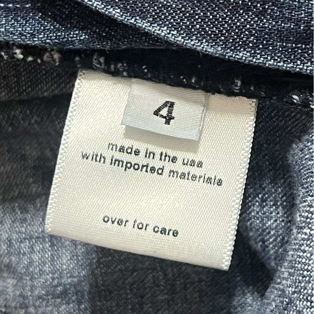 Rachel Comey Cropped Jeans Womens Sz 4 Relaxed baggy Leg High Waisted Dark Wash - Picture 7 of 9